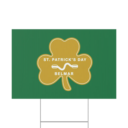 Shamrock Belmar Plastic Yard Sign St. Patrick's Day 2026