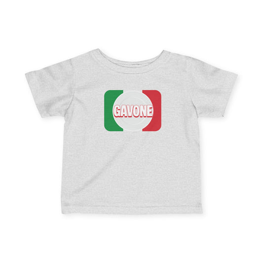 "Gavone" Funny Italian Food Lover Design – Green, White, and Red Flag Infant Fine Jersey Tee