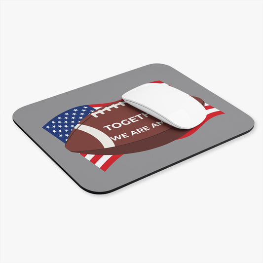 "Together, We Are America" Patriotic Football Mousepad – Non-Slip Desktop Office Accessory
