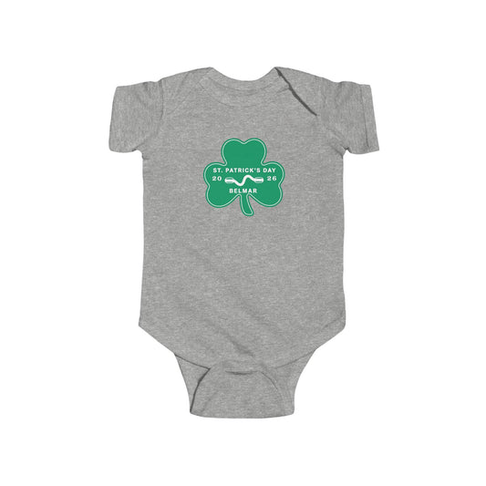 Baby's First St. Patrick's Day 2026 Belmar Onesie – Infant Shamrock Jersey Bodysuit