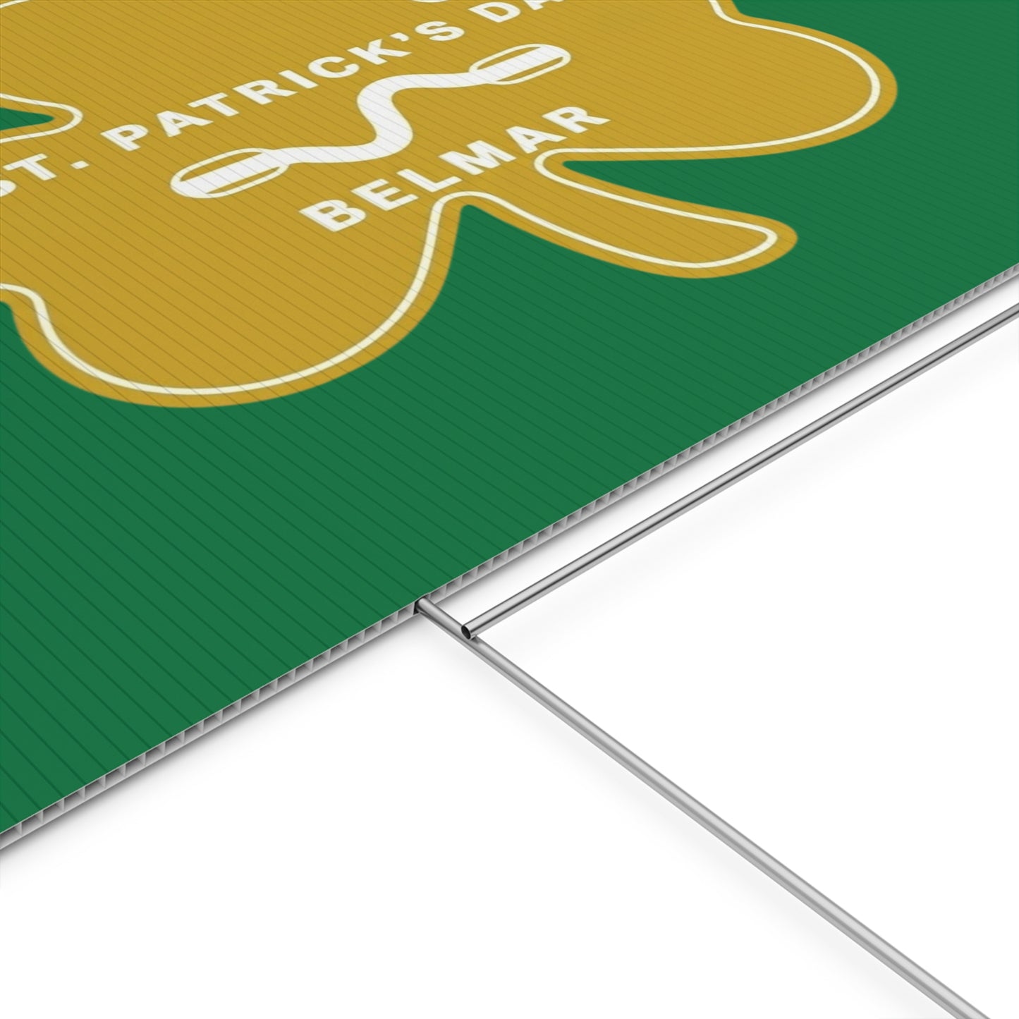 Shamrock Belmar Plastic Yard Sign St. Patrick's Day 2026