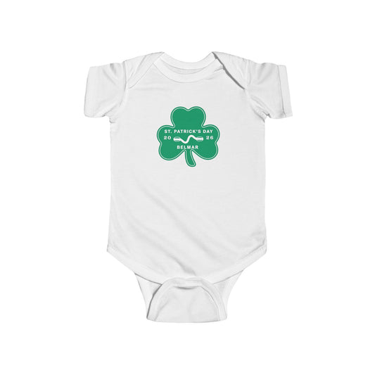 Baby's First St. Patrick's Day 2026 Belmar Onesie – Infant Shamrock Jersey Bodysuit