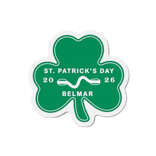 2026 Belmar beach badge shamrock St. Patrick's Day Gift Die-Cut Magnets